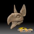 head-34.jpg Griffin/Eagle Head with Hinged Jaw for Art Dolls and Puppets