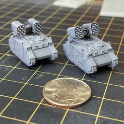 family-photo-with-dime.jpeg Free STL file Tiny Tank Fancy Anti-Air AFV・3D printing idea to download