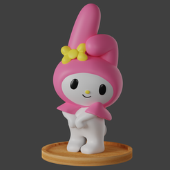 melody-v5.png Fichier STL My Melody Sanrio Cute・Modèle imprimable en 3D à télécharger