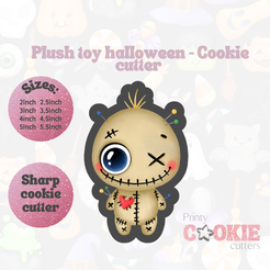 vudu-cookie-cutter.png Vudu Plush Toy Cookie Cutter | Halloween Cookie Cutters | Cookie Cutter