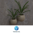61.png Plant pot, small and large rhombus pattern - Mace pot for plants, small and large rhombus pattern