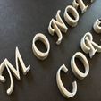 MONOTYP.jpg MONOTYPE CORSIVO font uppercase 3D letters STL file