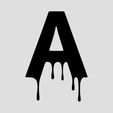 A.jpg Spooky Blood Dripping Halloween Letter Set (3D Models and Source SVGs)