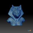 3DPrint4.jpg Craft cat goddess -Anubis- bust