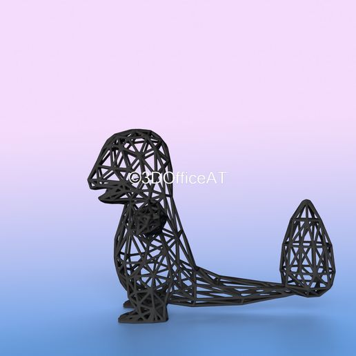 004-Ansicht-3.jpg 004 Charmander Wireframe PKM FanArt