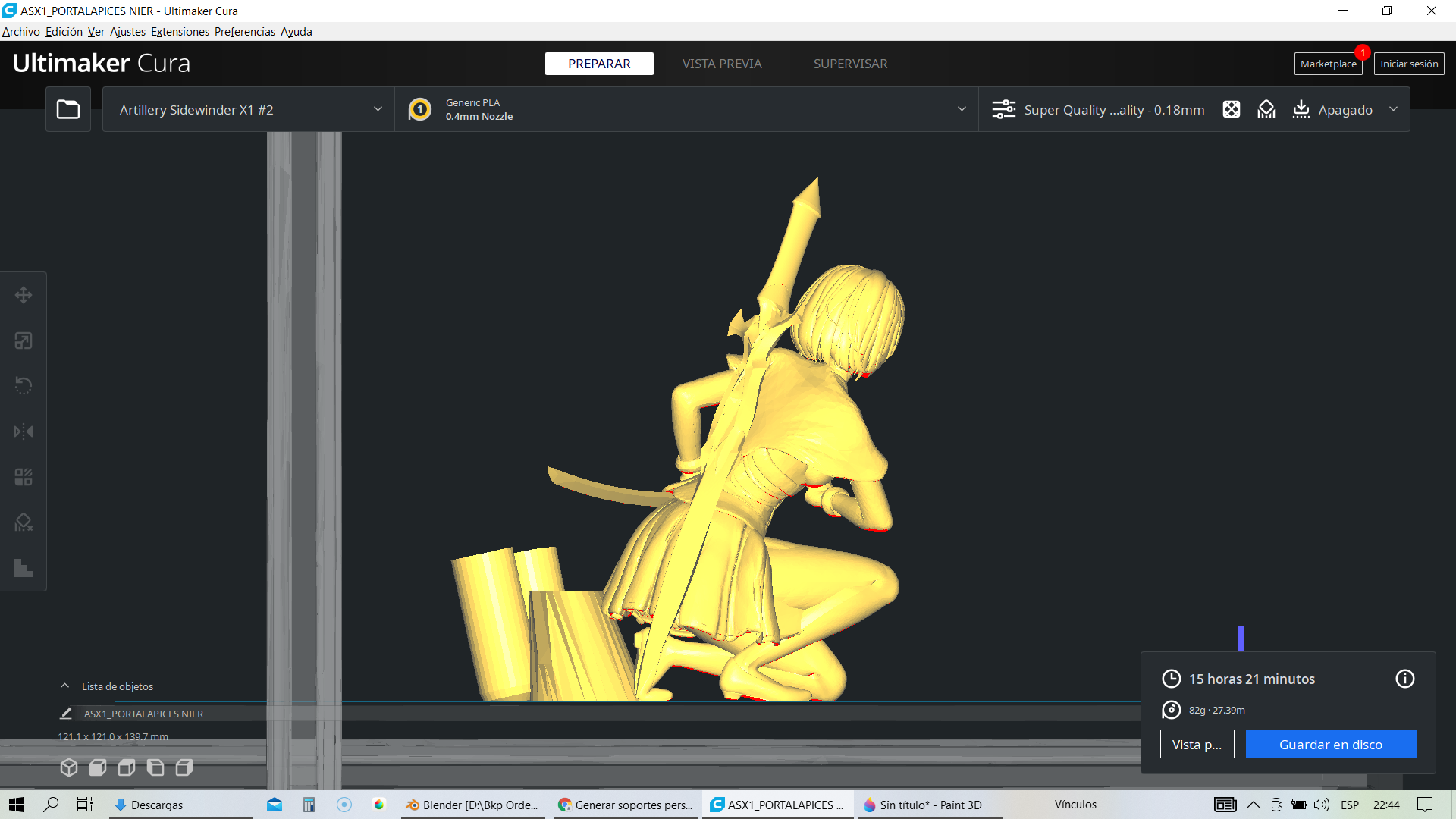 8.png Download 3D file Nier Automata pencil holder・Model to download and 3D print, matiasprocichiani