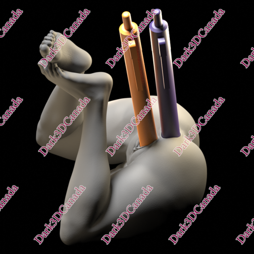3.png STL file DP female pen holder・3D printer model to download, Dark3DCanada