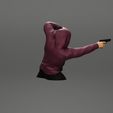 3DG2-0003.jpg Gangster man in hoodie shooting gun leaning out the window of the car