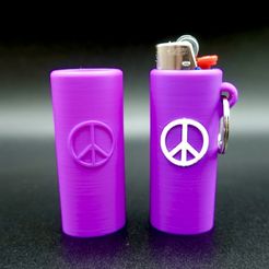 Bic Lighter Case Keychain - Blood, Finger Horns, & Pac-Man - Fuzzy Skin by  Grandpa 3DPrints, Download free STL model