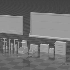 arredamento-pack.jpg DIORAMA GARAGE & DIECAST 1:32 DIVERS FURNISHINGS PACK