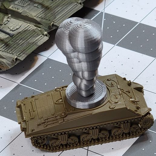 🪖 Destroyed Tank Marker・Free STL File for ・Cults
