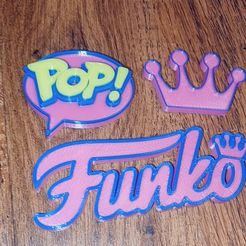 IMG_20230818_205217_263.jpg STL file Funko Pop Bundle / Funko logo / Funko pop Decor / Collectors wall art / cake topper/ Gift・3D printer model to download