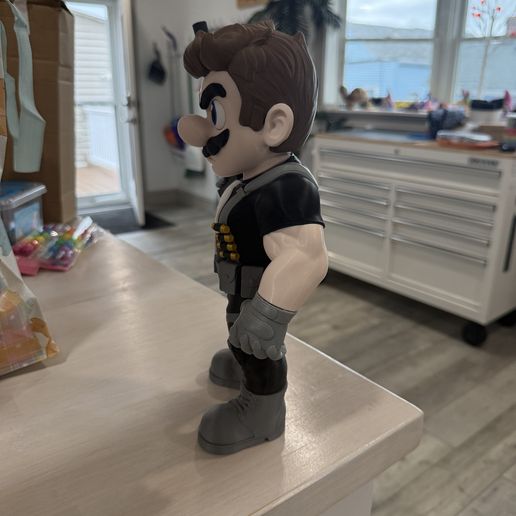 マリオ x パニッシャー 3Dカスタムフィギュア 🐉 MARIO BROS PUNISHER (MULTIPART / NO AMS)・Impresión 3D con la