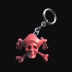 llavero.jpg Archivo STL one piece llaveros, cabeza calavera, keychain, monkey d. luffy・Objeto de impresión 3D para descargar