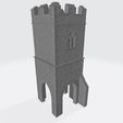 Clock-tower-low-texture-1.jpg OO HO Gauge / Scale Church Clock Tower for Model Railways (Low Texture Version)