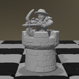 render_rook.png Fantasy human army chess pieces