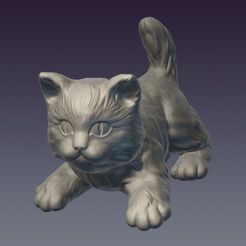 Cat_01.jpg Decorative cat 3D print model