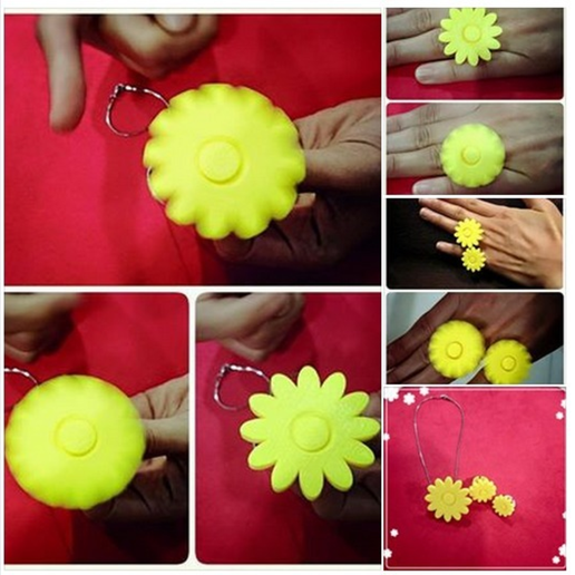 Rotating flower Accessories (ring, necklace)