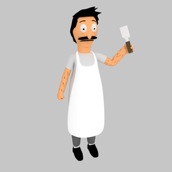 01.png STL-Datei Bob Belcher "Bob's Burgers"・Modell für 3D-Drucker zum Herunterladen