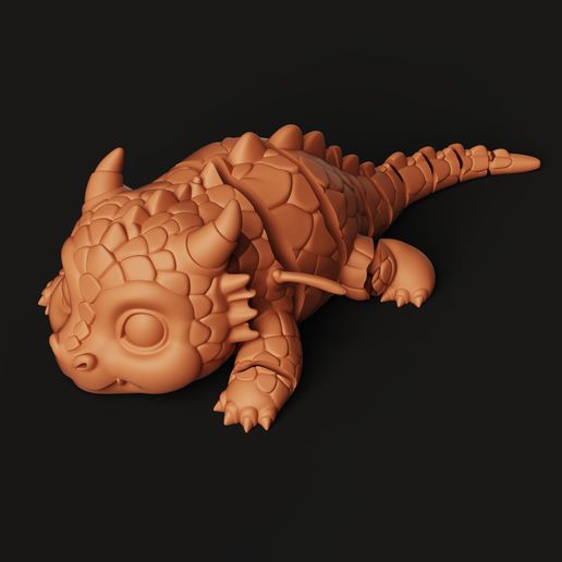 Articulated Baby Dragon STL | Flexi Fantasy 3D Print | Pocket Fidget