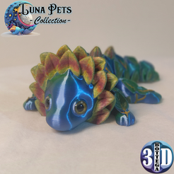 00.png LUNA PETS - Sunflowern - Articulated tiny Dragon, print in place, no supports