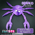 funstl-gerald-flexi-articulated-crab-picture-3.png FUNSTL - GERALD, Articulated Crab Flexi 3MF