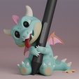 cuadro.png Dragon pen holder