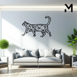 Cat-geometry.png Wall silhouette - Animals geometry Set