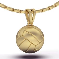 keyshot-jewelry-scene-setup-set-3.10540.jpg STL file volleyball ball pendant・3D printable design to download