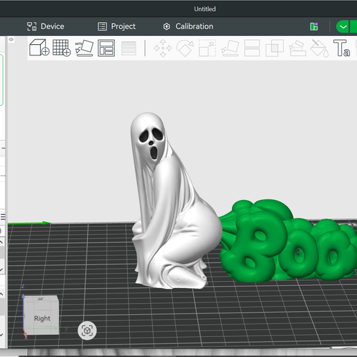 Farting Ghost Boo Shelf Sitter - 3D Printable STL & Colored 3MF