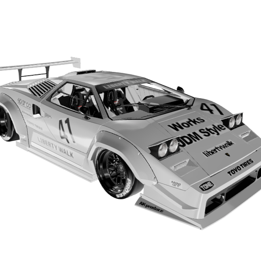 Fichier STL 2024 Lamborghini Countach LP5000 QV LB★WORKS 🧸 ・Modèle à ...