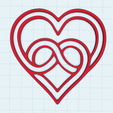 infinity-hearts-knot.png Infinity hearts knot, Symbol for eternal, everlasting love, hearts stencil, embross, mold, Valentine's Day ornament, wedding decor, wall art decoration, anniversary topper