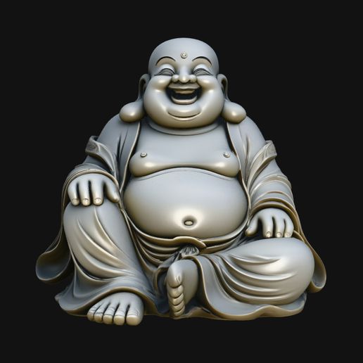 Laughing Buddha Statue Design 1 - 3D Print Model