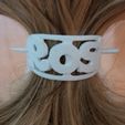rosi-blanco-coletero-huecos-pelo.jpg Hair clip with stick ROSI oval 54x30 customized