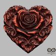 Romantic-Heart-of-Roses-Relief-No2-STL-file-for-3d-print-or-CNC-3.jpg Romantic Heart of Roses Relief No2 STL file for 3d print or CNC