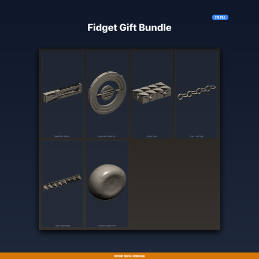 Fidget Gift Bundle - 6-Model STL Bundle