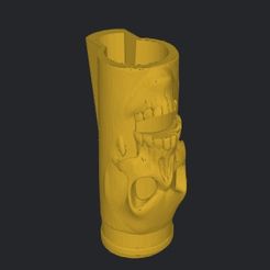 Captura-de-Pantalla-2023-06-01-a-las-23.04.23.jpg Archivo STL FUNDA MECHERO CLIPPER SKULL IMPRESION FACIL GRINDERKING・Modelo de impresión 3D para descargar