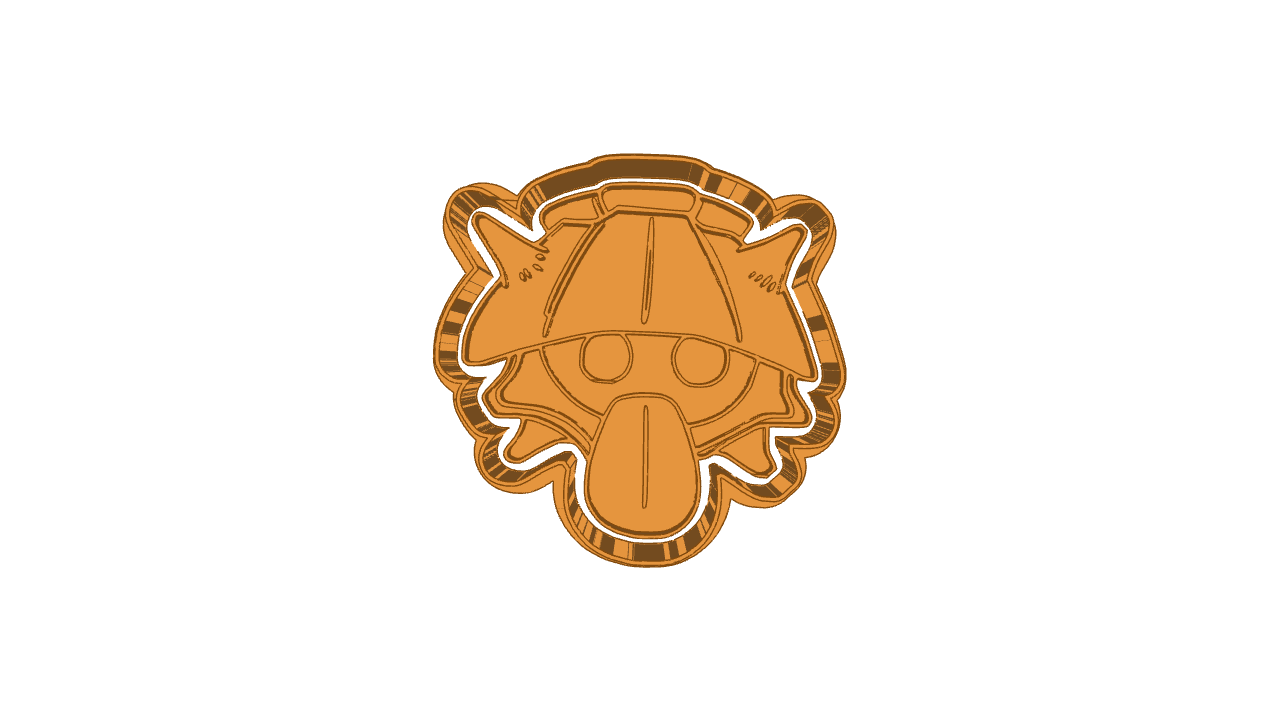 Shellder Cookies STL file Shellder pokemon CUTTER AND STAMP, COOKIE CUTTER, FORM STAMP ...