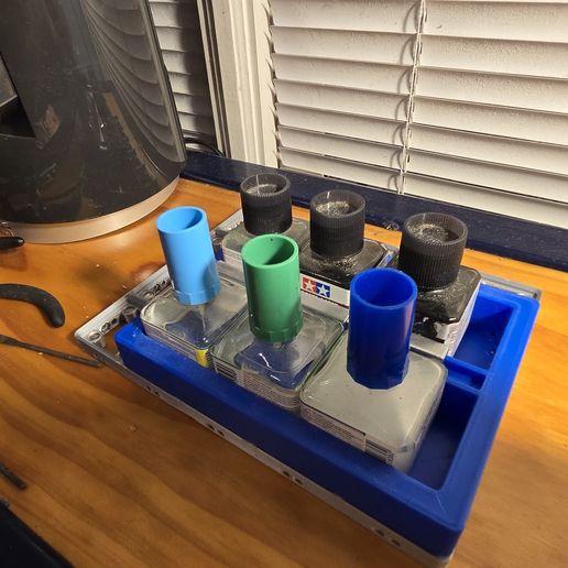 Gridfinity Organizer 3x4x4 for Square Bottles up to 45mm Mr. Hobby, Tamiya