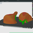 Turkey-Legs-sliced.png Friends Thanksgiving Turkey - Casque de télévision amusant - Sans support Impression 3D STL/3MF