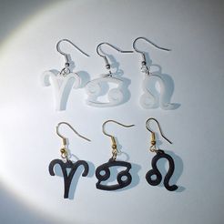 DSC_0007_display_large.jpg Fichier STL gratuit Boucles d'oreilles Signes du Zodiaque・Design pour impression 3D à télécharger