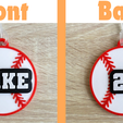 front-and-back.png Baseball Bag Tag, ⚠️(CUSTOMIZABLE WITH THE LINK IN THE DESCRIPTION)