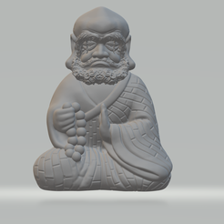 1.png Archivo STL Modelo de impresión 3D de Bodhidharma Chibi・Modelo para descargar e imprimir en 3D