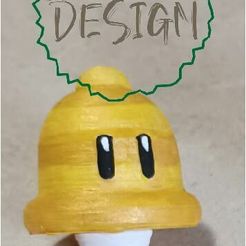 download.jpg STL file Mario Super Bell With Hanging Hole・3D printing design to download