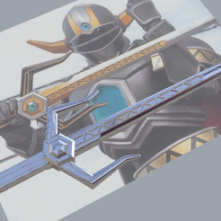 47203963_188467058762229_3475801777205411840_n.png STL file Sword of the Power Rangers Magna Defender・Design to download and 3D print