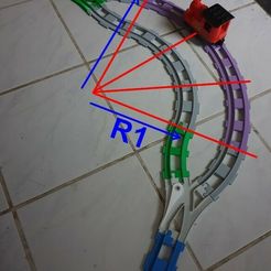 fdaeab05-6c2d-4121-b25a-5878410d66f7.jpg Free 3D file R2 curved track for DUPLO trains・Template to download and 3D print