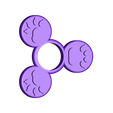 solid-paw-3x-20-deboss.stl Customizable Paw Fidget Spinner