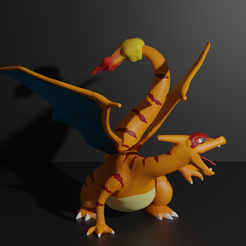 Charizard-clone.png Файл STL Клон Чародея покемона 3D модель для печати・Дизайн 3D-печати для загрузки3D