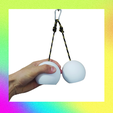 5.png hanging ball 8cm/3" balls - ninja - wood - hangboard - campus campusboard - armlifting - rock climbing - file for 3D printing