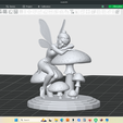 Screenshot-2190.png Dainty garden fairy napping on a group of mushrooms, figurine, statue